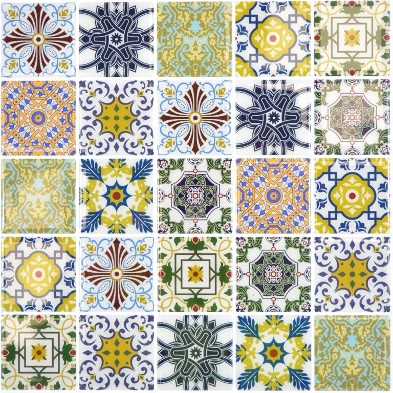mosaico autoadhesivo película retro vintage casa de campo estilo vinilo adornos azulejo backsplash cocina