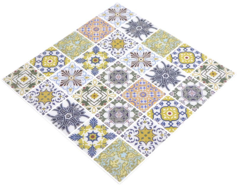 mosaico autoadhesivo película retro vintage casa de campo estilo vinilo adornos azulejo backsplash cocina