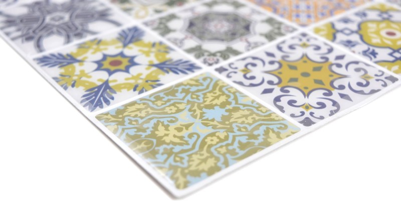 mosaico autoadhesivo película retro vintage casa de campo estilo vinilo adornos azulejo backsplash cocina