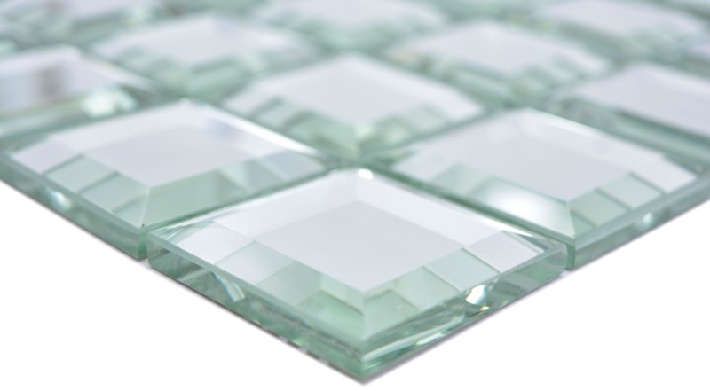 Mosaico de vidrio mosaico azulejos espejo plata mosaico azulejos espejo azulejos cocina ducha baño