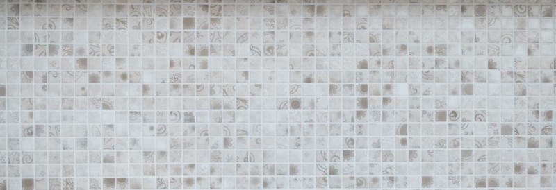 Muestra de mano mosaico azulejo retro vintage cerámica mosaico gris caqui azulejo backsplash MOS18D-1402_m