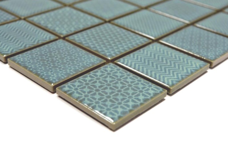 Muestra de mano mosaico azulejo celadón verde BAD piscina backsplash cocina splashback MOS16-0602_m