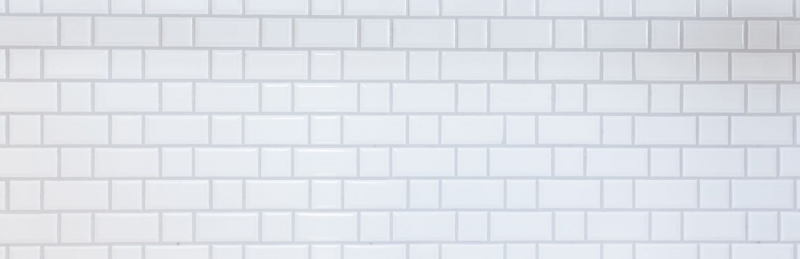 Muestra de mano Metro Subway mosaico azulejo cerámica blanco backsplash cocina pared MOS26WM-0101_m