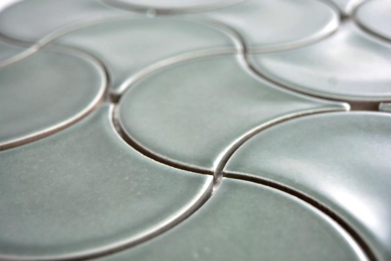 Muestra de mano mosaico azulejo cerámica ventilador gasolina brillante onda pared azulejo baño MOS13-FSW18_m