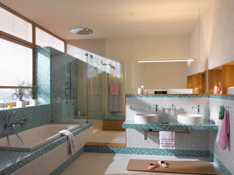 Muestra de mano guijarro mosaico Pebbles cerámica blanco brillante plato de ducha azulejo backsplash MOS12-0102_m