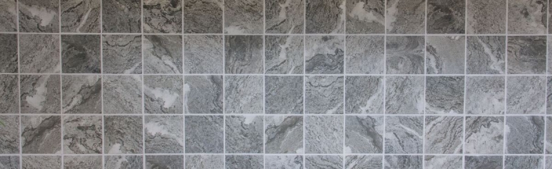 Muestra de mano mosaico azulejo cerámica efecto piedra estructura gris azulejo backsplash cocina MOS22-HWA9GY_m