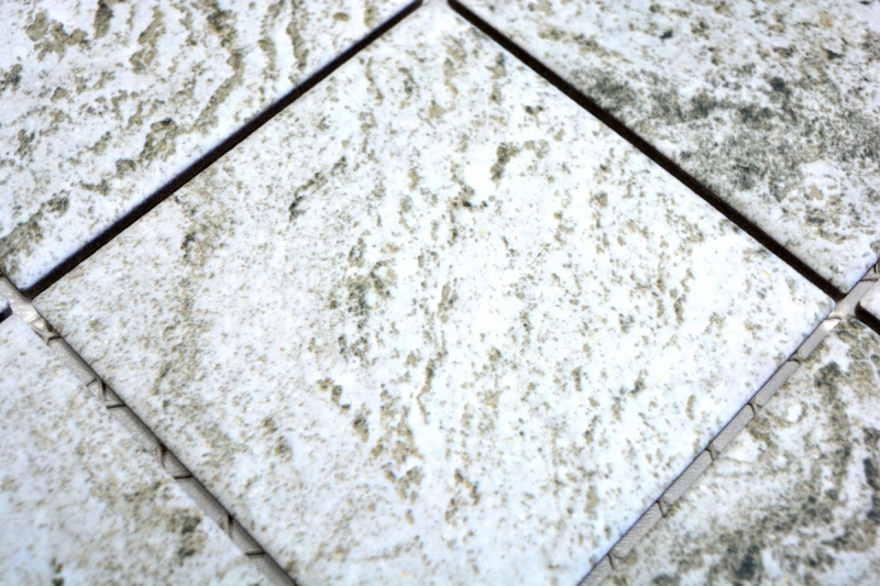 Muestra de mano mosaico azulejo cerámica efecto piedra estructura gris claro azulejo backsplash cocina MOS22-HWA9LG_m