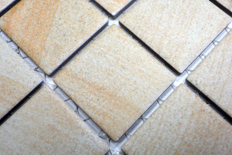 Muestra de mano mosaico azulejo piedra natural aspecto beige estructura baño azulejo backsplash MOS16-AISO98_m