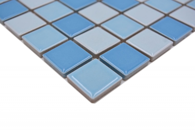 Muestra de mano piscina mosaico mosaico azulejo cerámica mezcla azul brillante BAD pared de ducha MOS18-0406_m