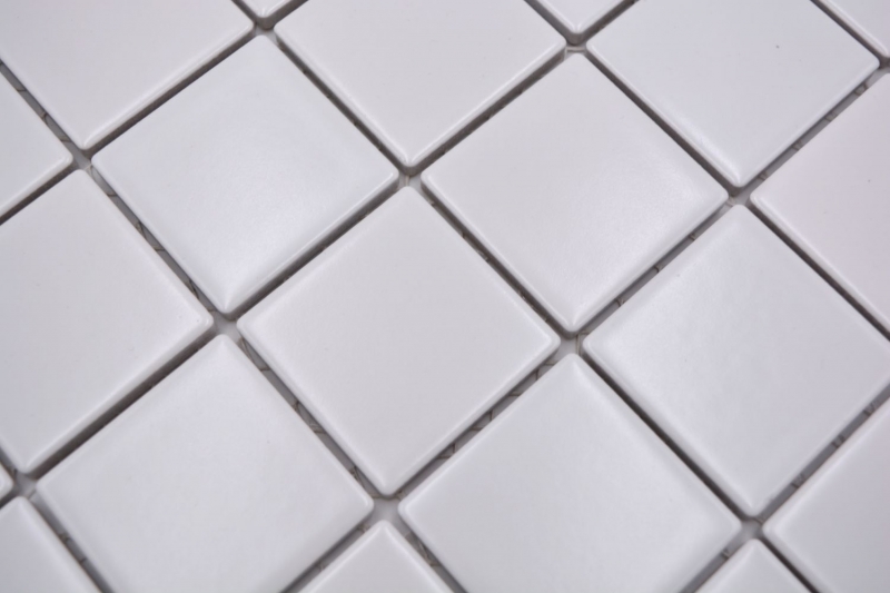 Muestra de mano mosaico azulejo cerámica blanco mate azulejo espejo baño pared MOS16B-0111_m