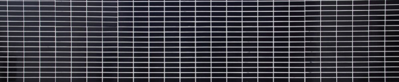 Muestra de mano mosaico azulejo cerámica barras negro brillante ducha splashback MOS24-0302_m