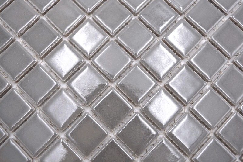 Muestra de mano mosaico azulejo cerámica metal gris cocina splashback BAD MOS18D-0204_m