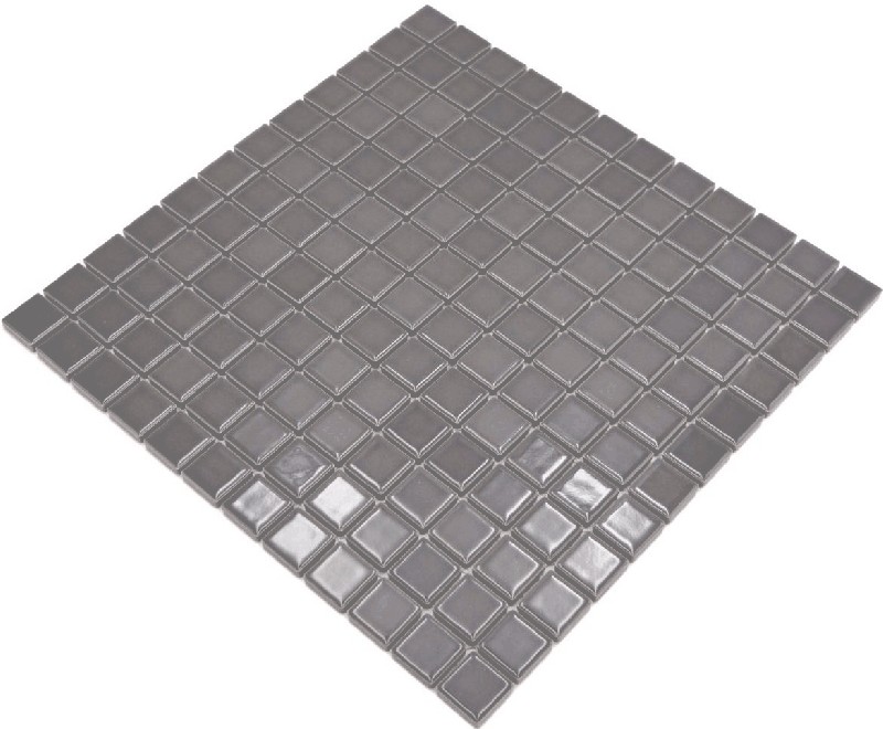 Muestra de mano mosaico azulejo cerámica metal gris cocina splashback BAD MOS18D-0204_m