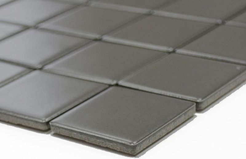 Muestra de mano mosaico azulejo cerámica gris metal mate azulejo backsplash cocina splashback MOS16B-0211_m