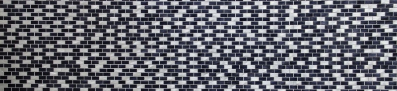 Muestra de mano mosaico azulejo aluminio ladrillo aluminio alu negro azulejo backsplash cocina MOS48-0208_m