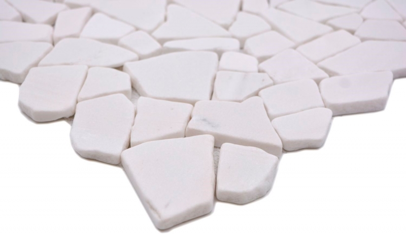 Muestra de mano mosaico azulejo mármol piedra natural cantera ciot blanco MOS44-0102_m