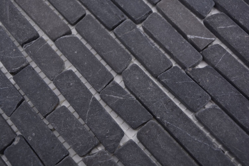 Muestra de mano mosaico azulejo mármol piedra natural negro Ladrillo Nero Marquina MOS40-0125_m