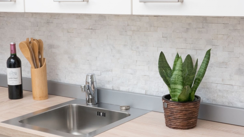 Muestra de mano mosaico azulejo mármol piedra natural blanco Ladrillo Splitface Ibiza Azúcar Mármol 3D MOS45-0204_m
