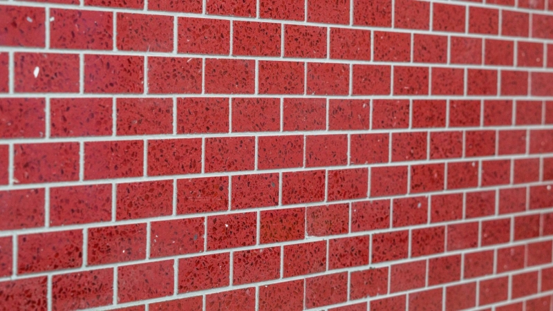 Muestra de mano mosaico azulejo espejo cuarzo compuesto piedra artificial Ladrillo Artificial rojo MOS46-ASMB4_m