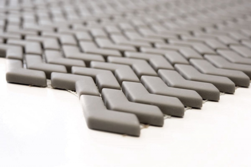 Muestra de mano mosaico ECO Reciclaje VIDRIO Espiga Esmalte crema mate MOS140-HB33C_m