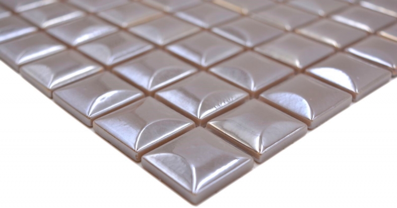 Muestra de mano mosaico ECO Reciclaje GLAS ECO café metálico 3DF MOS350-24_m