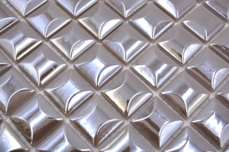 Muestra de mano mosaico ECO Reciclaje GLAS ECO café metálico 3DF MOS350-24_m