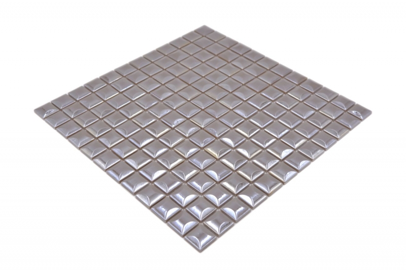 Muestra de mano mosaico ECO Reciclaje GLAS ECO café metálico 3DF MOS350-24_m