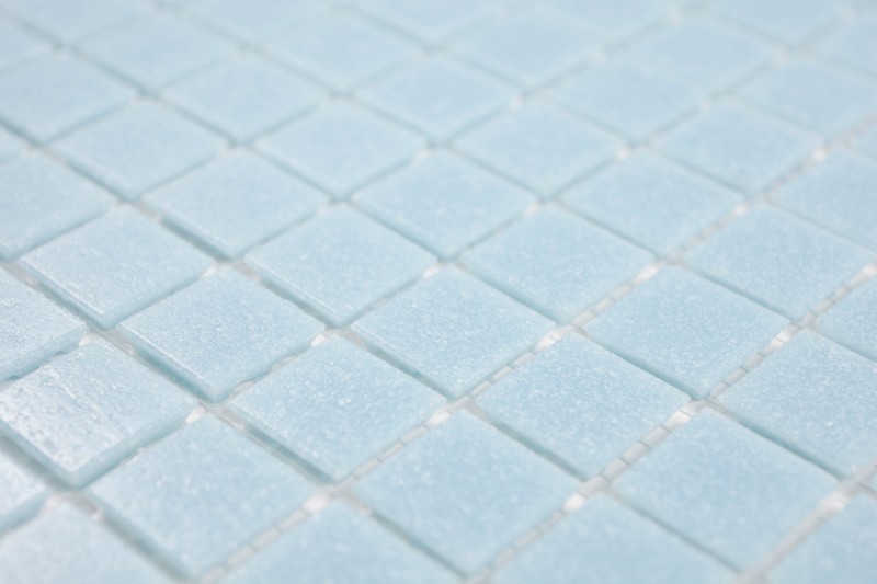 Muestra de mano mosaico azulejo vidrio azul claro pared azulejo baño azulejo ducha splashback azulejo backsplash MOS200-A11-N_m