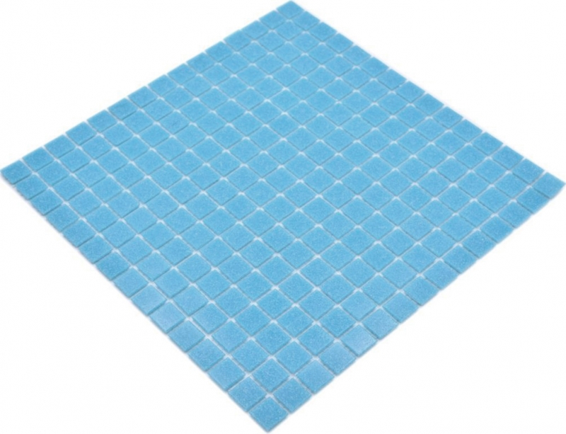 Muestra de mano mosaico azulejo vidrio azul claro pared azulejo baño azulejo ducha splashback azulejo backsplash MOS200-A13-N_m