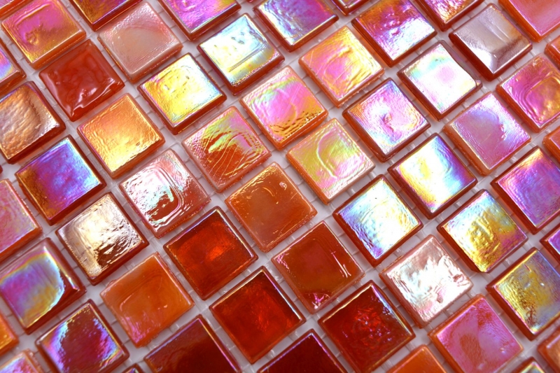 Muestra de mano mosaico azulejo vidrio rojo pared azulejo baño azulejo ducha splashback azulejo backsplash MOS58-0902_m