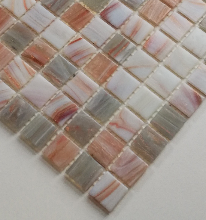 Muestra de mano mosaico azulejo vidrio oro seda beige claro pared azulejo baño azulejo ducha splashback azulejo espejo MOS54-0104_m