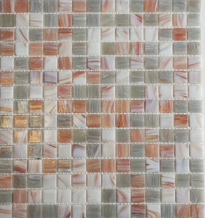Muestra de mano mosaico azulejo vidrio oro seda beige claro pared azulejo baño azulejo ducha splashback azulejo espejo MOS54-0104_m