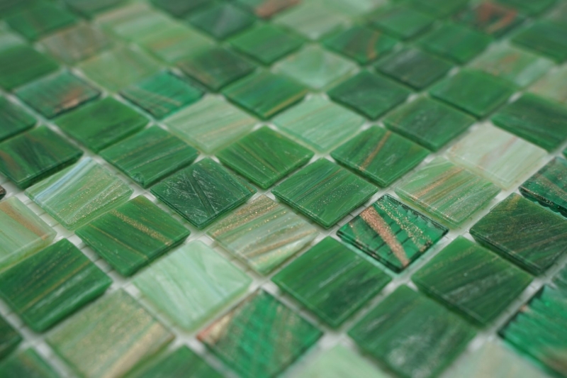 Muestra de mano mosaico azulejo vidrio oro seda verde pared azulejo baño azulejo ducha splashback azulejo espejo MOS54-0504_m