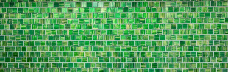 Muestra de mano mosaico mosaico de vidrio translúcido Estructura de cristal verde claro esmerilado MOS68-CF43_m