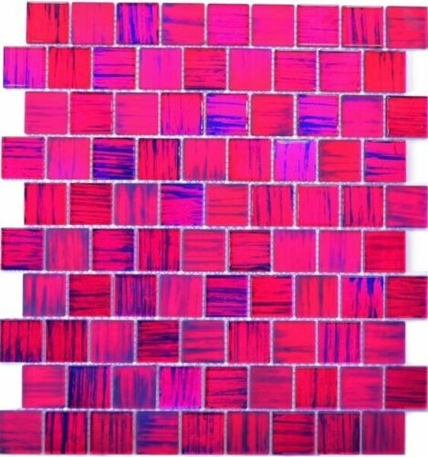 Muestra de mano mosaico azulejo Mosaico de vidrio translúcido Estructura de cristal rosa claro esmerilado MOS78-CF87_m