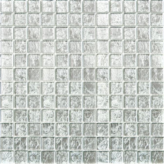Muestra de mano azulejo mosaico Mosaico de vidrio translúcido Estructura de plata cristal BAÑO WC Cocina PARED MOS68-4SB11_m