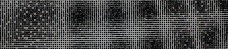 Muestra de mano mosaico azulejo Translúcido negro plata Mosaico de vidrio Cristal EP negro plata MOS92-1099_m