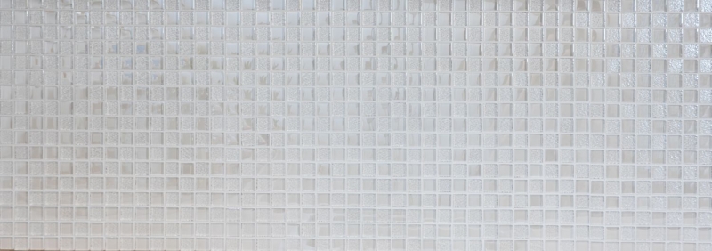 Muestra de mano mosaico azulejo Azulejo espejo translúcido blanco Mosaico de vidrio Cristal lustre blanco MOS88-8LU90_m