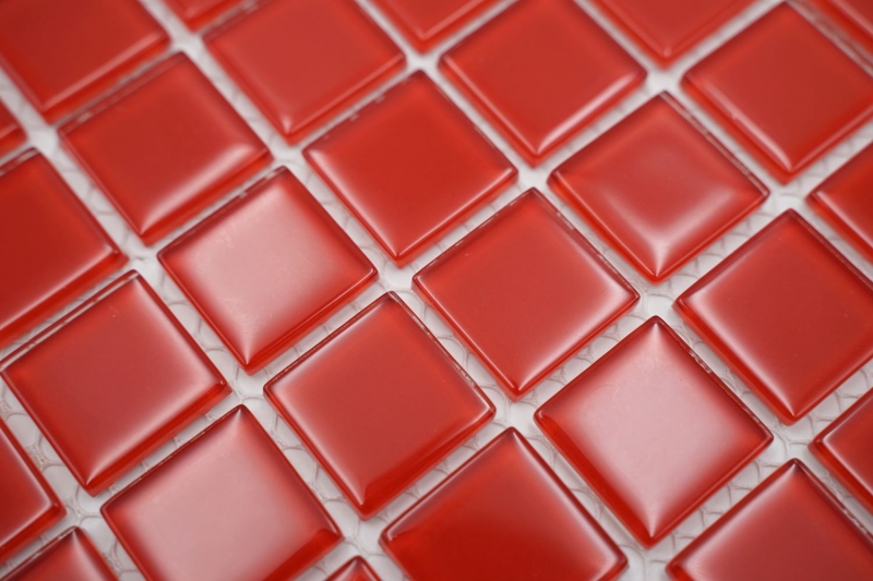Muestra de mano azulejo mosaico Azulejo backsplash Translúcido rojo Mosaico de vidrio Cristal rojo BAÑO WC Cocina PARED MOS60-0904_m
