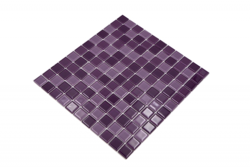 Muestra de mano azulejo mosaico Translúcido púrpura Mosaico de vidrio Cristal púrpura BAÑO WC Cocina PARED MOS62-1104_m
