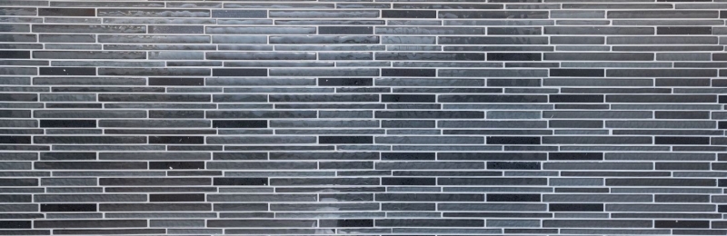 Muestra de mano mosaico azulejo translúcido compuesto negro multistick mosaico de vidrio Cristal Artificial negro MOS86-MS89_m