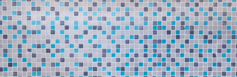 Muestra de mano azulejo mosaico Azulejo backsplash Translúcido azul-gris Mosaico de vidrio Cristal Resina azul-gris MOS82-0402_m