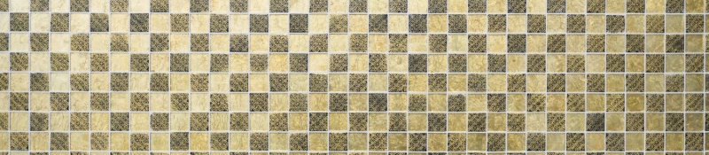 Muestra de mano azulejo mosaico Azulejo backsplash Oro translúcido Mosaico de vidrio Cristal Resina Óptica oro MOS88-8OP7_m