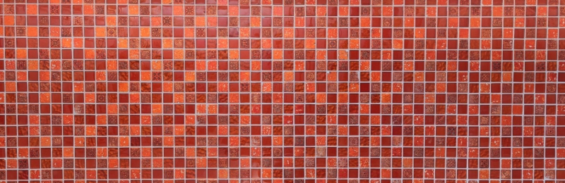Muestra de mano mosaico azulejo Azulejo espejo translúcido rojo Mosaico de vidrio Cristal Resina rojo estructura MOS83-CB30_m
