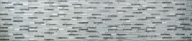 Muestra de mano mosaico azulejo Azulejo espejo translúcido acero inoxidable claro plata gris compuesto mosaico de vidrio Cristal acero claro plata gris MOS87-MV698_m