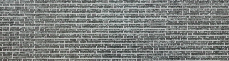 Muestra de mano mosaico azulejo Azulejo backsplash translúcido acero inoxidable verde gris compuesto mosaico de vidrio Cristal acero piedra verde gris MOS87-MV728_m
