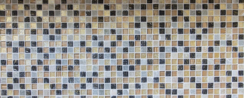 Muestra de mano mosaico azulejo Azulejo backsplash Translúcido oro marrón Mosaico de vidrio Cristal piedra oro marrón estructura MOS83-CR17_m