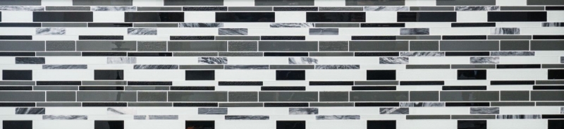 Muestra de mano mosaico azulejo azulejo backsplash translúcido gris negro compuesto vidrio mosaico Crystal piedra claro gris negro MOS67-GV34_m