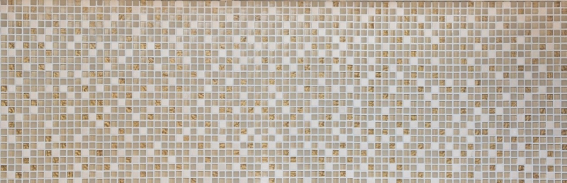 Muestra de mano mosaico azulejo Azulejo backsplash Translúcido oro blanco Mosaico de vidrio Piedra de cristal oro blanco mate MOS92-1201_m