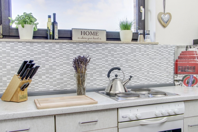 Muestra de mano mosaico azulejo azulejo backsplash blanco translúcido varillas mosaico de vidrio Cristal piedra blanco blanco mate MOS87-1401_m